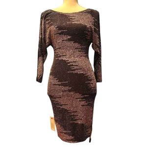 🌟NWT Le Chateau Stunning Shimmer Knit Bodycon Dress